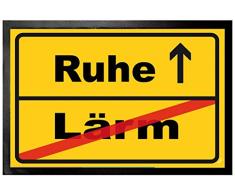1art1 Humour Paillasson Essuie-Pieds - Ruhe LÃ¤rm, Silence Bruit (60 x 40 cm)