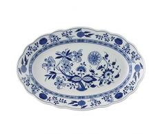 Hutschenreuther 02001-720002-12738 Plat 38 cm, Porcelaine, Bleu