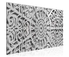 Tableau decoration murale Mandala 200 x 80 cm - XXL Impression sur Toile Salon Appartment 5 Parties - prêt à accrocher - 506155c