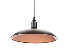 Smartwares 10.044.43 (IP-003-B) Lampe suspension à plat, Métal, E27, 60 W, Noir, 32 x 32 x 8 cm