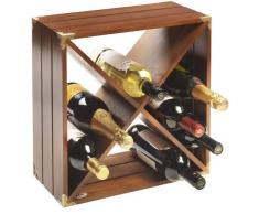 RTA Casier à vin, Bois Dense, Bois foncé, 12 Bottles