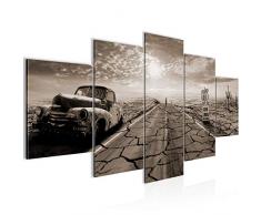 Tableau decoration murale Route 66 200 x 100 cm - XXL Impression sur Toile Salon Appartment 5 Parties - prÃªt Ã accrocher - 600351b