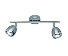 Reality leuchten spot 2 ampoules lED gU10 3 w 230 lm 3000 k, 35 cm (nickel mat/chrome r82102107