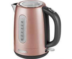 SENCOR SWK 1775RS Bouilloire en acier inoxydable avec filtre amovible et interrupteur marche/arrÃªt avec rÃ©tro-Ã©clairage, 1,7 L, Rosabraun