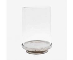 Better & Best 3081829 Photophore dÃ©coratif, mÃ©tal, argentÃ©/Verre, Unique