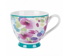 Portobello CM06168NBC Tasse en porcelaine Motif pois Bleu sarcelle