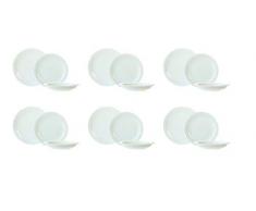 Cosy & Trendy 4388436 Service de Table en Porcelaine Everyday 18 pièces, pour 6 Personnes, Blanc