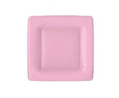Caspari 8604SP Light Pink Lot de 8 Assiettes Dessert Papier Multicolore 21 x 21 x 0,02 cm