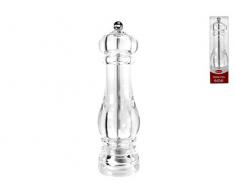 Home Moulin à Sel avec Mécanisme en Céramique, Acrylique et INOX, Transparent, 30 cm