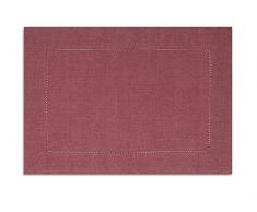 Excelsa Cottage Chemin de Table, Coton, 48Â x 33Â x 1Â cm 48x33x1 cm Prune