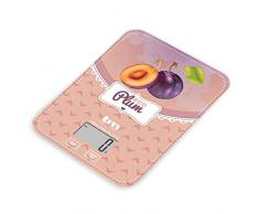 TM Electron TMPBS029 Balance de cuisine numérique ultra fine avec motif prunes vintage Idéal pour pâtisserie et aliments