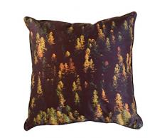 Coussin 40 x 40 cm déhoussable - Thème feuillage dautomne - couleurs: Jaune - Photo dart by Isabelle Delbecque