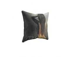 Picanova Learning to Go Back 40x40cm â Premium Zierkissen Füllung â Deko Für Schlaf-Und Wohnzimmer Mit Motivauswahl â Design Von Galen Valle Coussin décoratif, Satin, 40Ñ 40cm