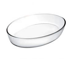 IBILI 480130 Plat Ovale, Verre, Transparent, 30 x 21 x 6 cm