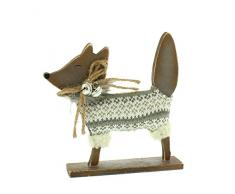 Festive Productions Bois Debout Fox Pull Portant Une dÃ©coration, Multicolore, Microfibre, Multicolore, 19 x 15 x 5 cm