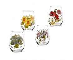 Portmeirion Botanic Garden Lot de 4 Verres Ã vin sans Manche