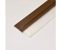 CONFORTEX 06027 Bas de Porte ADHESIF en PVC avec LEVRE Transparente, Brun, 100cm x 0,7cm