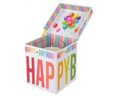 THE CANDLE FACTORY MO0363 Bougie Anniversaire Musicale - Cire/Verre - Multi Couleur - 10.90 x 10.90 x 12.30 cm