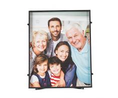 Madeleine Home Cadre Photo avec Tige carrée enduite de Poudre Noire Bari pour Dessus de Table | Affiche 25,4 x 20,3 cm Image