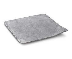 MES VERRINES Assiette Cocktail Gris Ardoise 20x20 (x10)