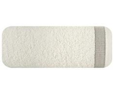 Eurofirany Lot de 6 Serviettes de Toilette en Coton CrÃ¨me 30 x 50 cm