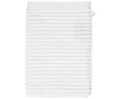 Aneesi Bath & Leisure 16x21 cm Rib-Rib Gant de Toilette en Pur Coton, Blanc