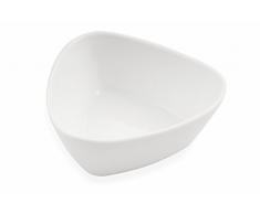 Galileo Casa Coupelle Hors-d Åuvre, Porcelaine, Blanc Triangolare Bianco