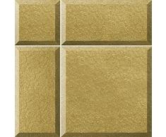 Alfa de CER 5902027022636 bisselglas Verre Carrelage avec Bord incliné, Le Verre, Champagne métallique, 29,8 x 29,8 cm