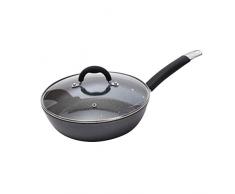 Masterpro Home Edition Black Sauteuse Aluminium ForgÃ©, gris, 6.5Â x 24Â x 45Â cm