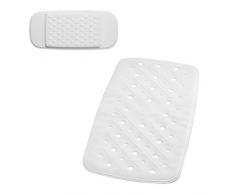 RIDDER Kit de Tapis de Baignoire avec Rembourrage en Caoutchouc synthétique (TPE = élastomère thermoplastique), Blanc, env. 36 x 71 cm.