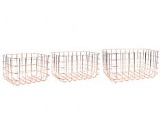 pt, Living PT3261CO Paniers Ã Linge, Le Fer, Cuivre, D 28 32 36 cm