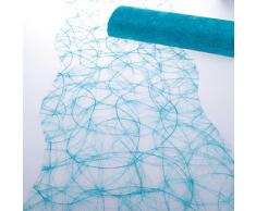 HKT Home Deco Sizoweb Chemin de table Coupe ondulée Turquoise env. 25 cm Rouleau 25 m 64 W 020 de r
