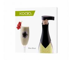 koala Set vis et ouvre Champagne et identificateurs de Verres Noir