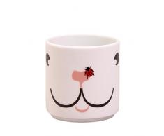 Feinkost Käfer 104913 Vaisselle, Porcelaine, Blanc/Rouge/Noir, 9,5 x 7 x 7,5 cm