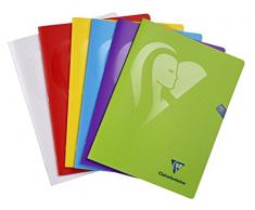 Clairefontaine - 303362C - Cahier Maxi Format - 24 x 32 cm - 96 Pages - Petits Carreaux 5 x 5 - Couverture Polypro - Coloris Translucide AlÃ©atoire