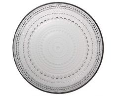 Iittala kasteh Elmi Assiettes et Bols, Verre, Gris, 17Â x 17Â x 2Â cm