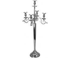 Viscio Trading Maison & Christmas Bougeoir, métal, Argent, 44 x 44 x 100 cm