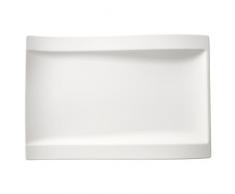 Villeroy & Boch NewWave Assiette gourmet, 37 x 22 cm, Porcelaine Premium, Blanc