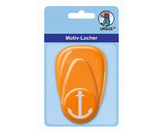 URSUS 19480013 Perforatrice à motifs, ancre moyenne, env. 25,4 mm, facile à utiliser grâce à la fonction levier et à la fonction de récupération pratique Orange