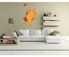 pinkelephant Autocollant Mural pour Enfants Les Clm019Â RigoloÂ âÂ Little MonsterÂ âÂ cochons avec OiseauxÂ âÂ Sticker Mural 58Â x 94Â cm