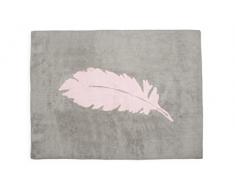 Aratextil Plume Tapis Enfant, Coton, grisyrosa, 120Â x 160Â cm