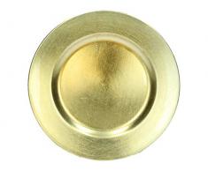 J. Kersten BV Assiette en Plastique DorÃ© 20,3 x 20,3 x 1 cm