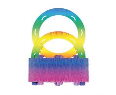 MarpaJansen 548.750-00 Lot de 5 rondelles en carton ondulÃ© pour lanterne â DiamÃ¨tre : 22 cm, profondeur : 10 cm, diamÃ¨tre des fenÃªtres : 16 cm, arc-en-ciel, multicolore, taille unique