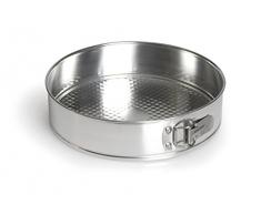 Excelsa Silver Baking Moule à Tarte Fond Amovible Acier, Argent 24x24x9 cm Argent