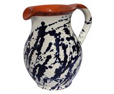 Amazing Cookware Splatter en Terre Cuite Carafe Traditionnelle, crème/Bleu