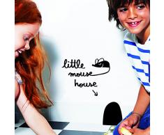 Chispum VIINF047Se - Sticker décoratif, 28 x 31 cm, Design Little Mouse House