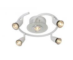 Lucide BINGO-LED - Spot Plafond - Ã 41 cm - LED - GU10 - 5x5W 2700K - Blanc
