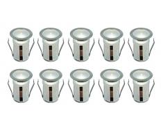 Light Topps 563131390 Spot Encastrable Helena avec 10 LEDs Métal Argent