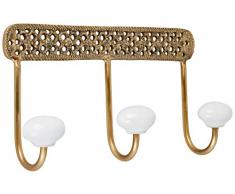 Better & Best Cintre à 3 grilles dorées, Dimensions 17,4 x 4,5 x 9,7 cm, matériau : métal, Taille Unique