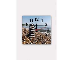 Bonamaison Horloge Murale en MDF, Multicolore, 30 x 30 cm